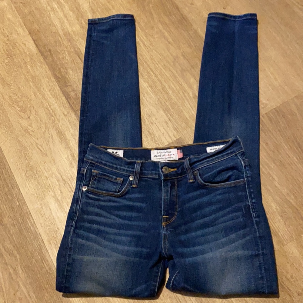 Lucky Brand Brooke Skinny jeans, ankle. SZ0. Made in USA. White Oak Cone Denim - Picture 11 of 13